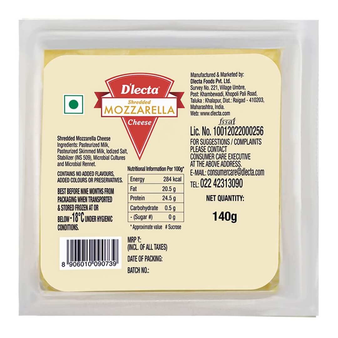 Buy D'lecta Shredded Mozzarella Cheese Online at Best Price